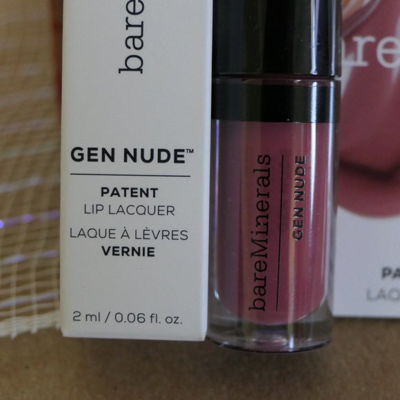 bareMinerals Lip Gloss Pout Mini Gen Nude Patent Lip Lacquer - Set of 3 - Picture 3 of 6
